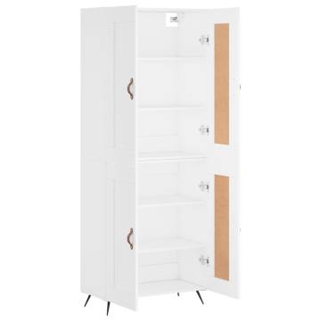 Highboard White 69.5x34x180 cm - Stylish Storage Solution