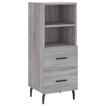 Stylish Highboard in Grey Sonoma - 34.5x34x180 cm