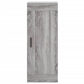 Stylish Highboard in Grey Sonoma - 34.5x34x180 cm