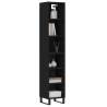 Stylish Highboard Black 34.5x32.5x180 cm | HipoMarket