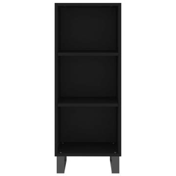 Stylish Highboard Black 34.5x32.5x180 cm | HipoMarket