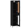 Stylish Highboard Black 34.5x34x180 cm - Hipomarket