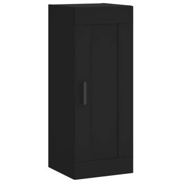 Stylish Highboard Black 34.5x34x180 cm - Hipomarket