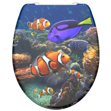 SCHÜTTE Duroplast Soft-Close Toilet Seat - SEA LIFE Design