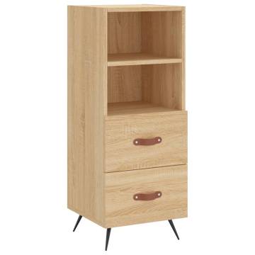 Stylish Highboard Sonoma Oak - 34.5x34x180 cm Engineered Wood