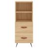 Stylish Highboard Sonoma Oak - 34.5x34x180 cm Engineered Wood