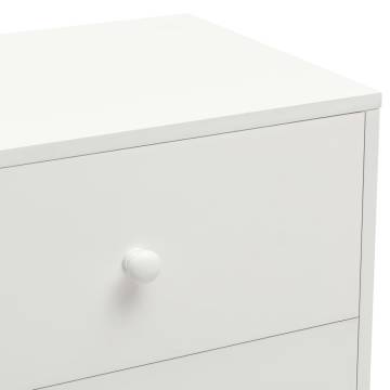 Stylish White Bedside Cabinets | 2 pcs 40x30x50 cm Pinewood