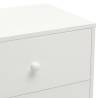 Stylish White Bedside Cabinets | 2 pcs 40x30x50 cm Pinewood