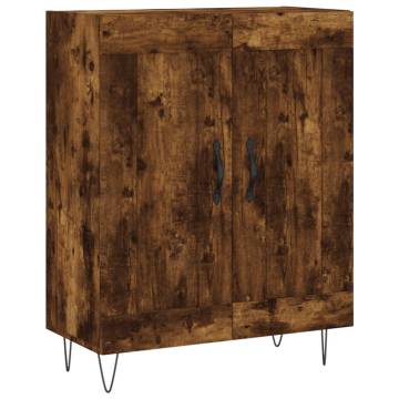 Stylish Highboard in Smoked Oak - 69.5x34x180 cm