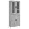 Stylish Highboard in Concrete Grey - 69.5x34x180 cm