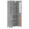 Stylish Highboard in Concrete Grey - 69.5x34x180 cm