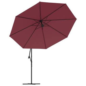 Cantilever Umbrella 350 cm Bordeaux Red - Elegant Shade Solution