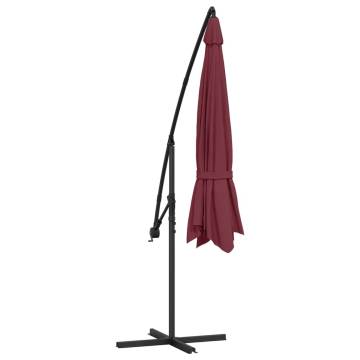 Cantilever Umbrella 350 cm Bordeaux Red - Elegant Shade Solution