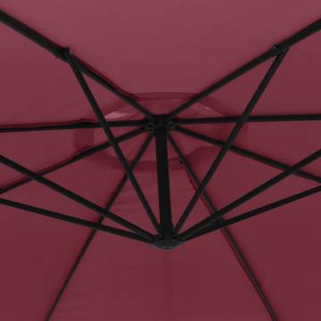 Cantilever Umbrella 350 cm Bordeaux Red - Elegant Shade Solution