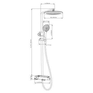 EISL GRANDE VITA Overhead Shower Set - Chrome & White