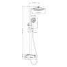 EISL GRANDE VITA Overhead Shower Set - Chrome & White