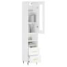 Stylish Highboard White 34.5x34x180 cm - HipoMarket UK