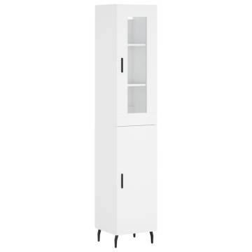 Stylish Highboard White 34.5x34x180 cm - HipoMarket