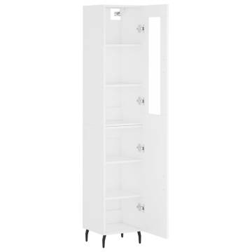 Stylish Highboard White 34.5x34x180 cm - HipoMarket