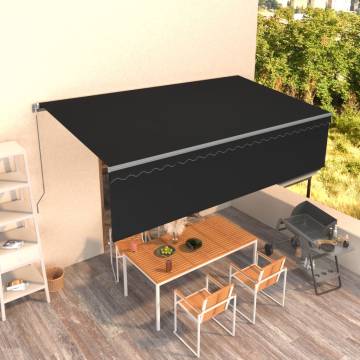 Manual Retractable Awning 5x3m - Anthracite | Hipomarket