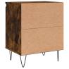 Elegant Smoked Oak Bedside Cabinet - 40x30x50 cm