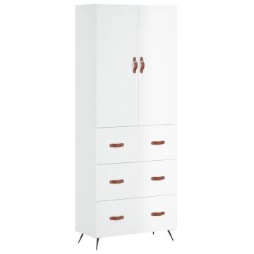 Highboard High Gloss White - Stylish Storage Solution