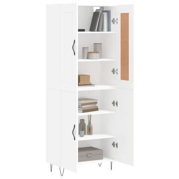 Elegant Highboard White 69.5x34x180 cm - Stylish Storage Solution