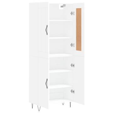 Elegant Highboard White 69.5x34x180 cm - Stylish Storage Solution