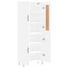 Elegant Highboard White 69.5x34x180 cm - Stylish Storage Solution