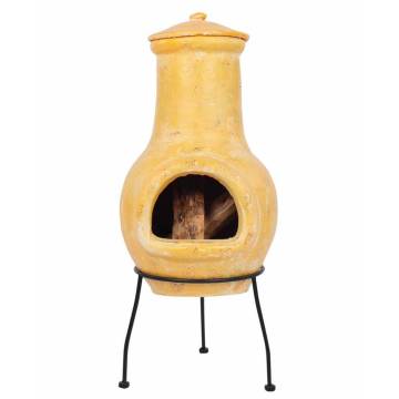 RedFire Yellow Clay Fireplace | Outdoor Fire Pit 31x31x68 cm