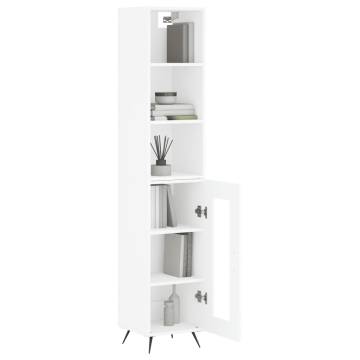 Elegant Highboard White 34.5x34x180 cm - Durable & Stylish