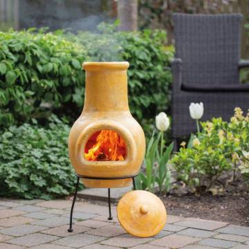 RedFire Yellow Clay Fireplace | Outdoor Fire Pit 31x31x68 cm