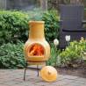 RedFire Yellow Clay Fireplace | Outdoor Fire Pit 31x31x68 cm