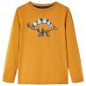 Kids' T-shirt with Long Sleeves Dark Ochre 92 Colour ochre Size 92 (1.5-2y) 