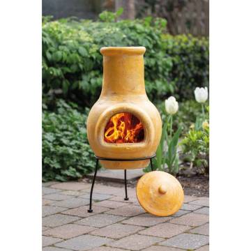 RedFire Yellow Clay Fireplace | Outdoor Fire Pit 31x31x68 cm