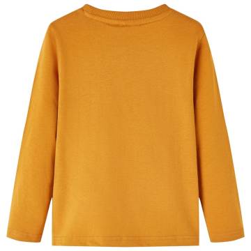 Kids' Long Sleeve T-Shirt Dark Ochre | Stylish & Comfortable