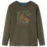 Kids' T-shirt with Long Sleeves Khaki 128 Colour khaki Size 128 (7-8y) 