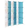 Cube Storage Cabinet for Kids - 12 Cubes in Blue | HipoMarket