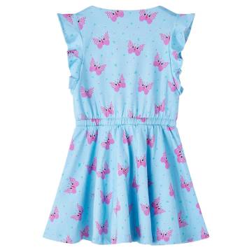 Kids' Sleeveless Dress with Buttons - Blue 140 | HipoMarket