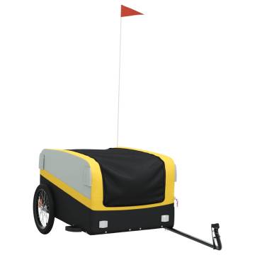 Bike Trailer Black and Yellow - 45kg Iron Cargo Trailer