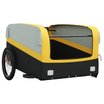 Bike Trailer Black and Yellow - 45kg Iron Cargo Trailer