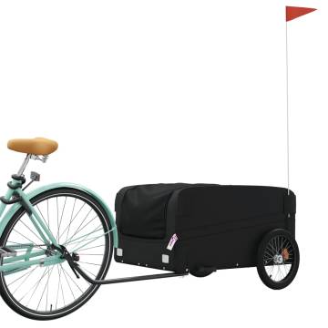 Bike Trailer Black - 45 kg Iron | Durable & Practical Design