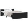 Black Bed Frame with Headboard & Footboard - 120x200 cm