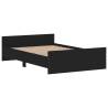 Black Bed Frame with Headboard & Footboard - 120x200 cm