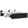 King Size Bed Frame with Headboard & Footboard - Black 150x200 cm