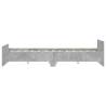 Concrete Grey King Size Bed Frame with Headboard & Footboard