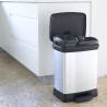 Curver Duo Pedal Bin Deco 10L+18L Silver | Stylish Waste Management