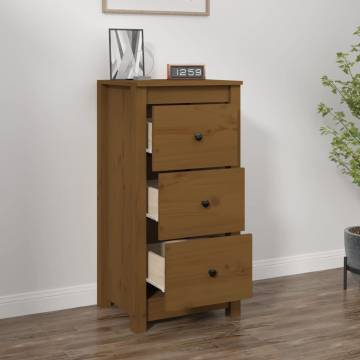 Sideboard Honey Brown - Solid Pine Wood Storage Solution