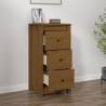 Sideboard Honey Brown - Solid Pine Wood Storage Solution