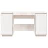 Elegant White Pine Desk 140x50x75 cm for Home & Office